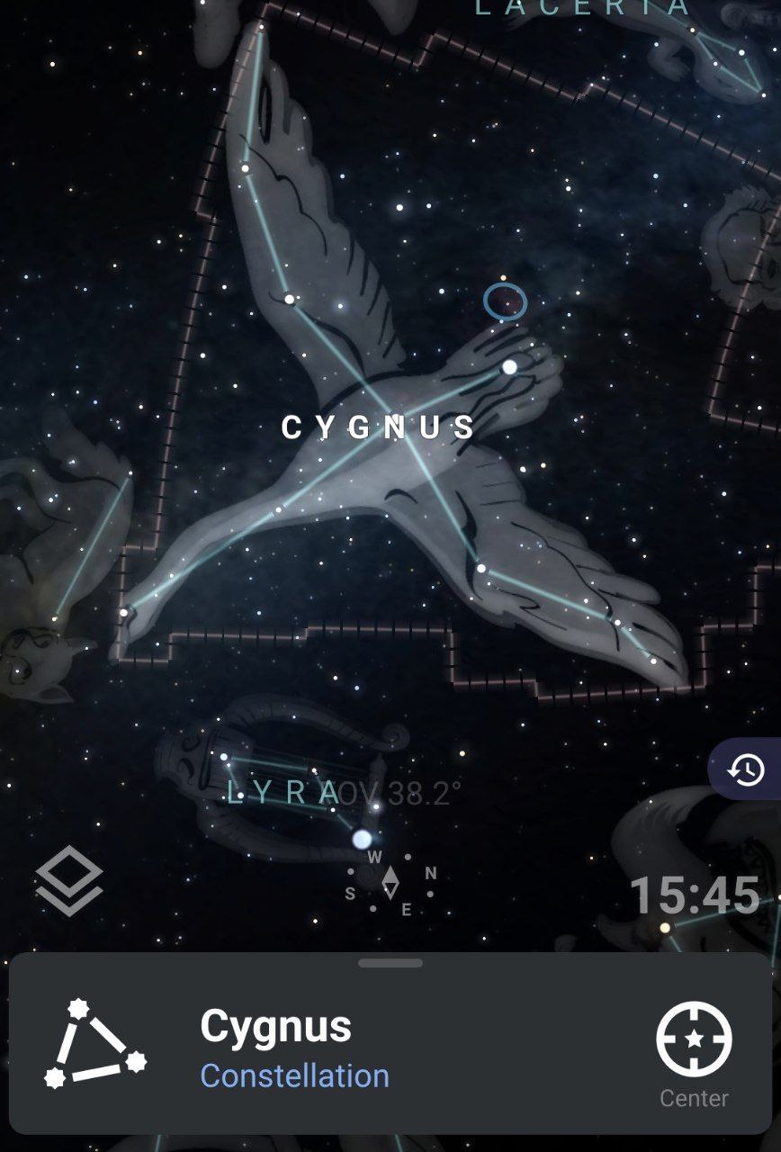 Big cross constellation:

In other ancient schools, the constellation of the big cross is also drawn in the form of a bird.